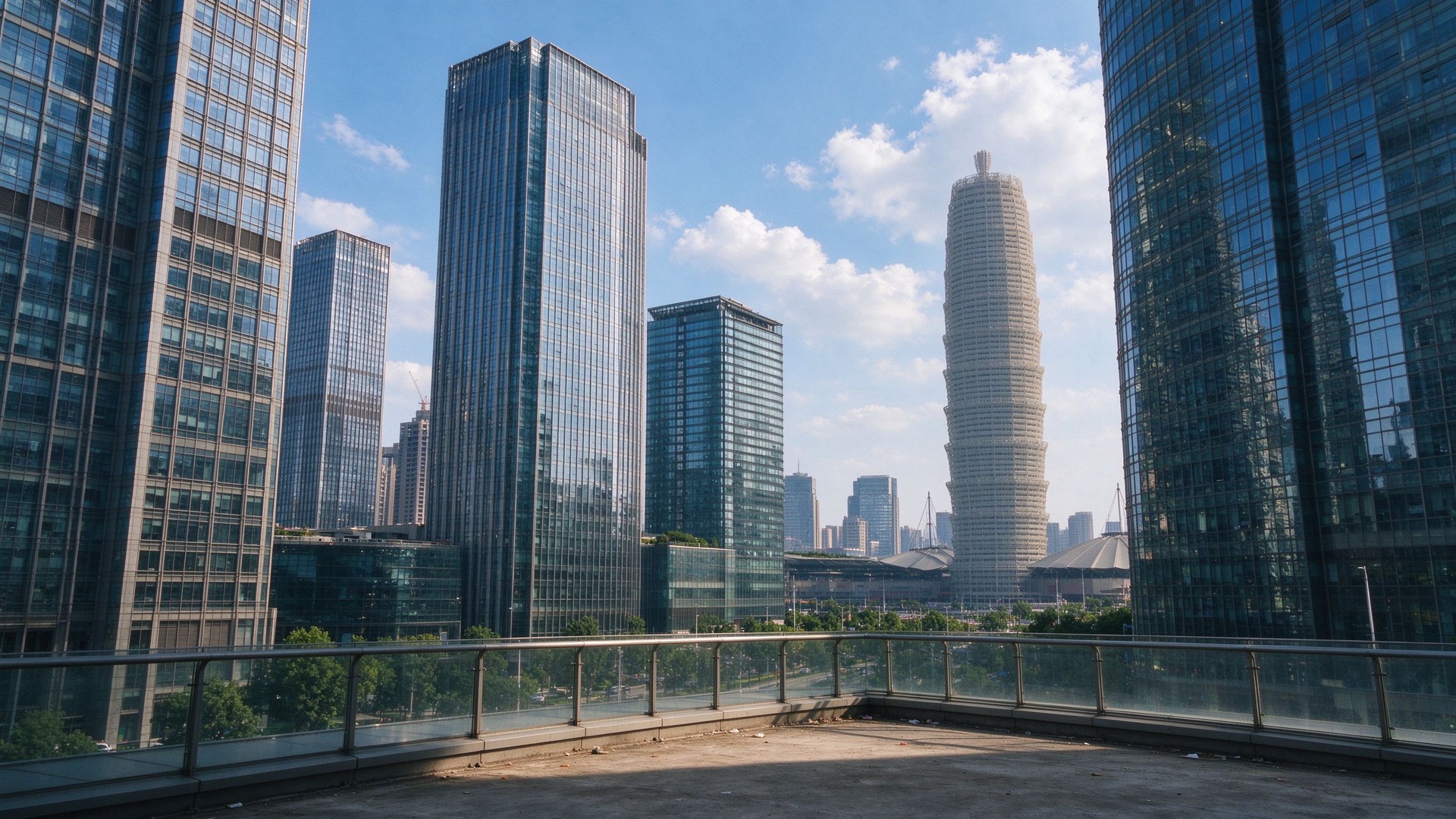 郑州城市天际线高楼群，郑州网站建设